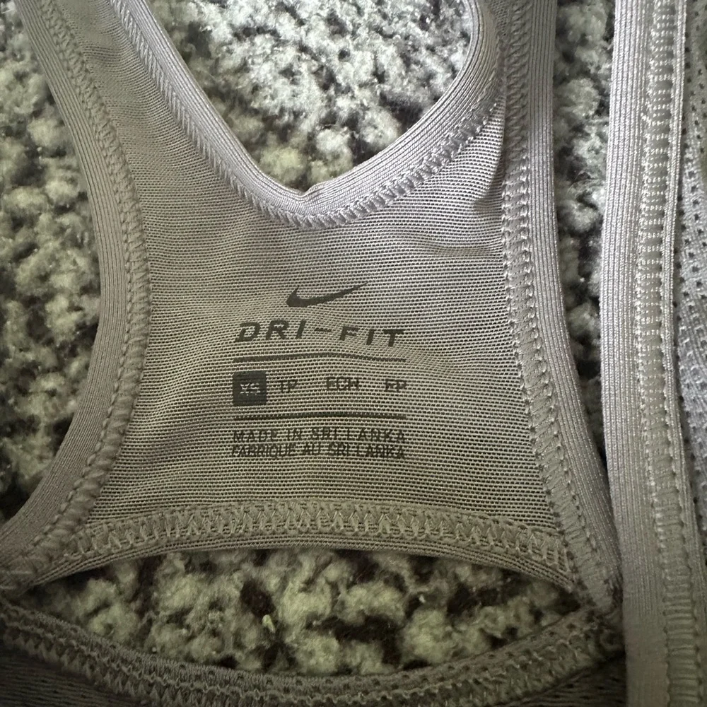 Nike Grey Sports Bra with Black Logo